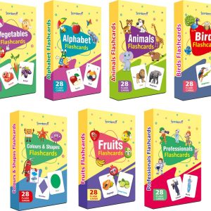 Gurukanth® Premium 7-in-1 Brain Boosting Non-Tearable Flash Cards for Kids | 196 Laminated Cards | 1+ Years | Early Learning Montessori Education Toy for Toddlers | Waterproof | Return Gift