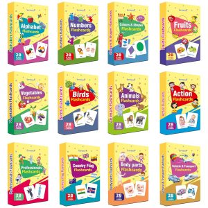 Gurukanth® Premium Flash Cards for Kids Early Learning | Easy & Fun Way of Learning 1 Year to 6 Years Babies Smart Toys (Combo Set of 12)